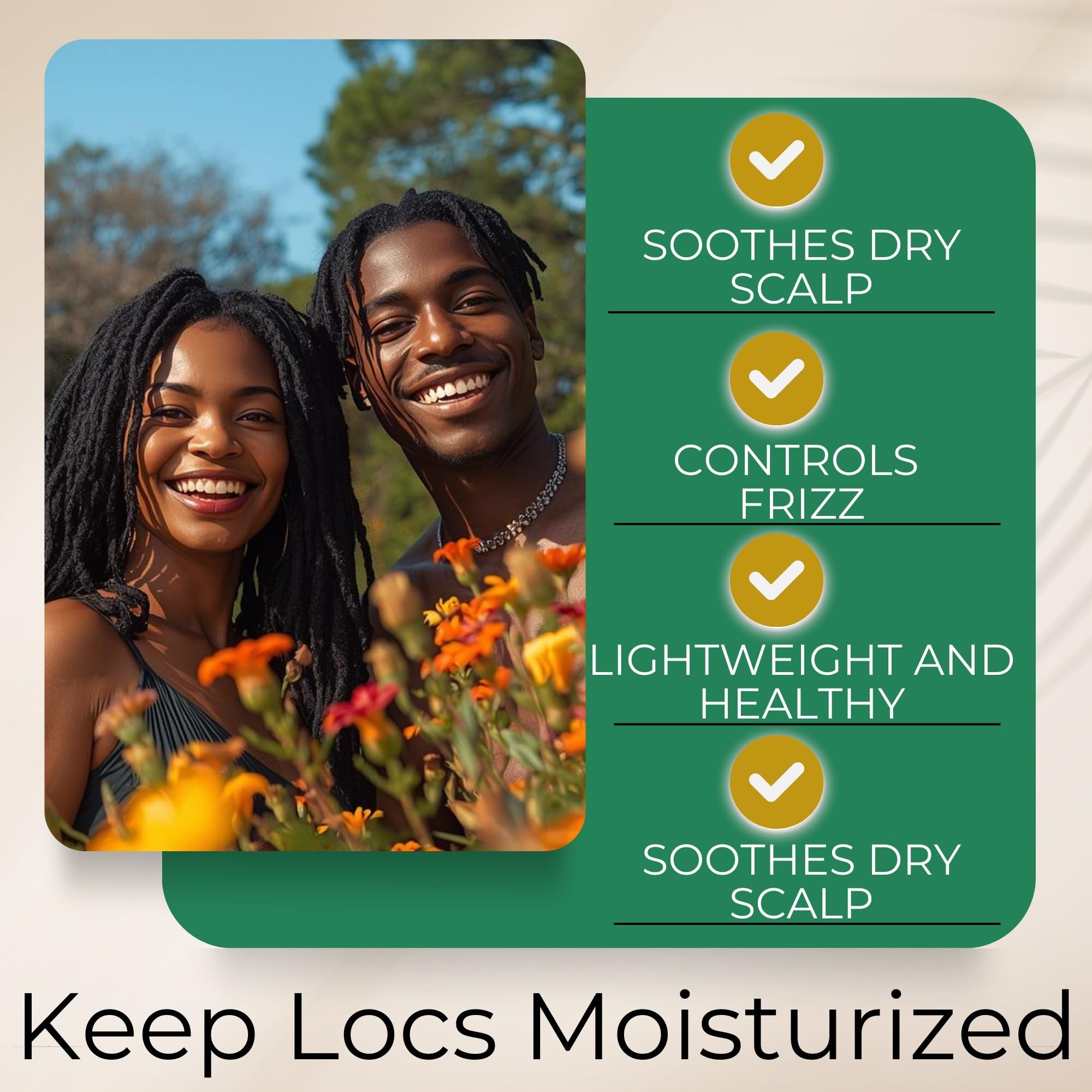 Beard Gains Lion Locs Rosewater Moisturizing Spray – Lightweight Hydration for Locs & Skin (4oz, Nuda)