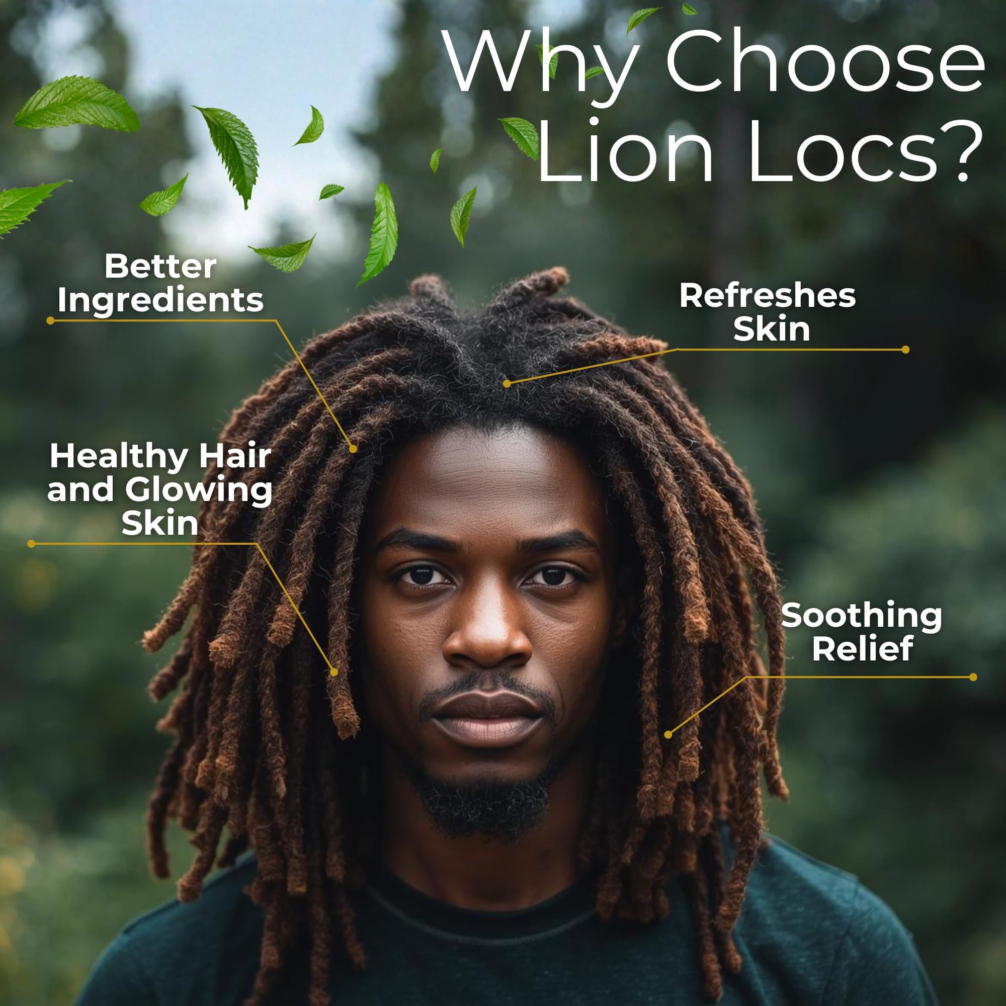 Beard Gains Lion Locs Rosewater Moisturizing Spray | Rose Water for All Hair Types (4oz, Blush)