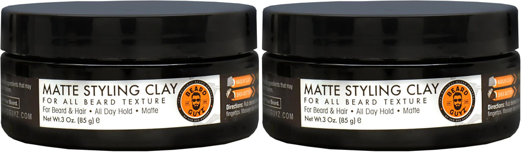 Beard Guyz Matte Styling Clay (Pack of 2) | Natural Matte Hold for Beards