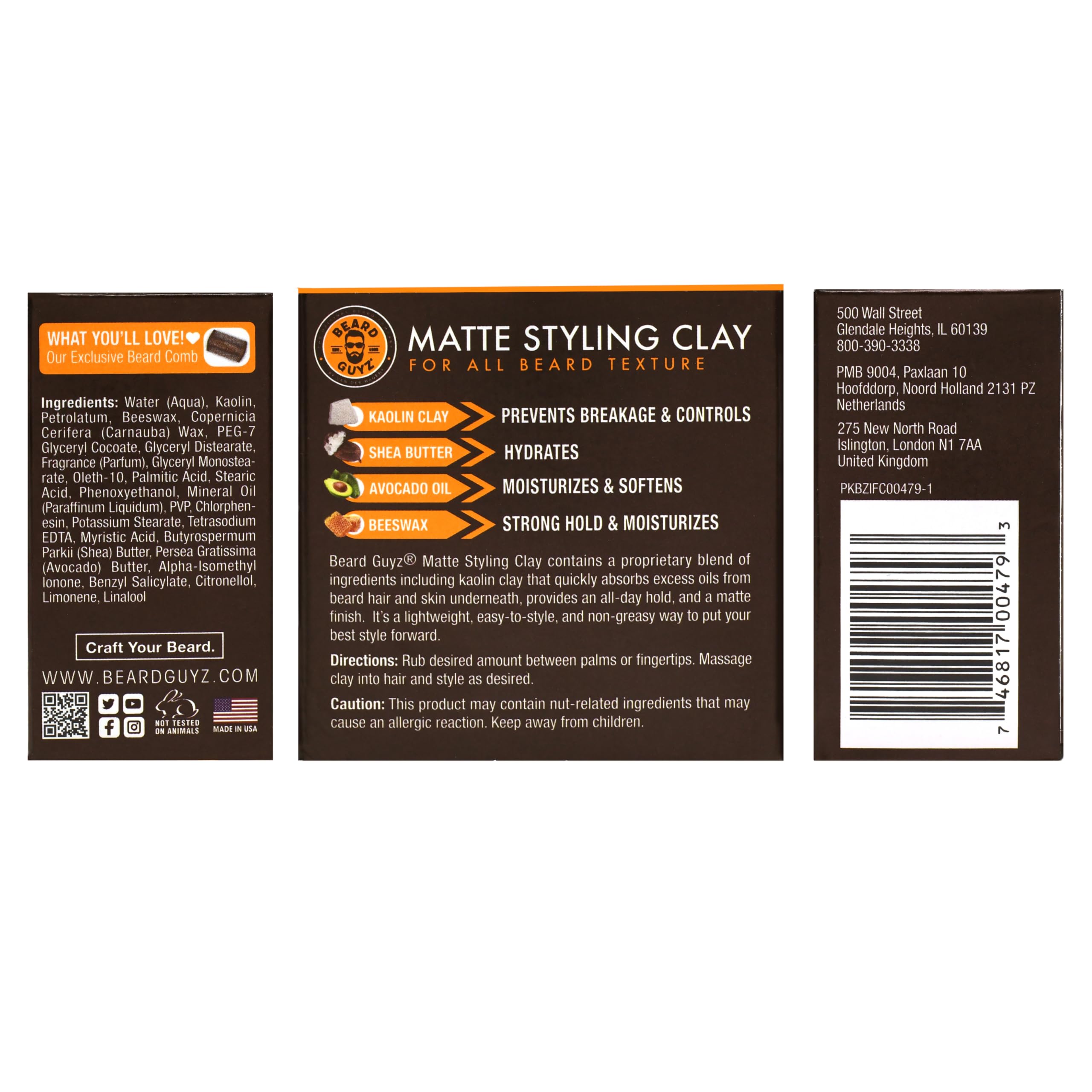 Beard Guyz Matte Styling Clay (Pack of 2) | Natural Matte Hold for Beards