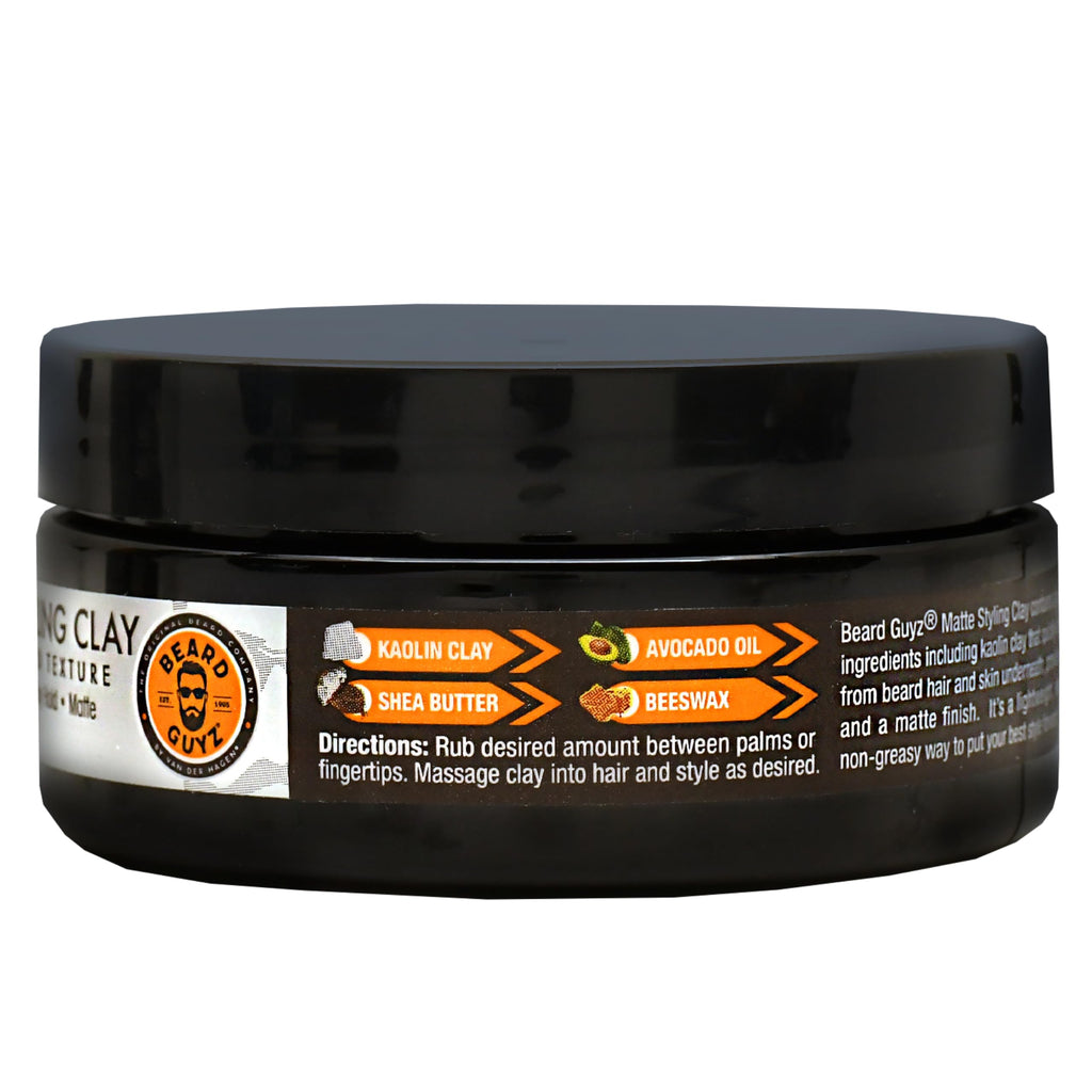 Beard Guyz Matte Styling Clay (Pack of 2) | Natural Matte Hold for Beards