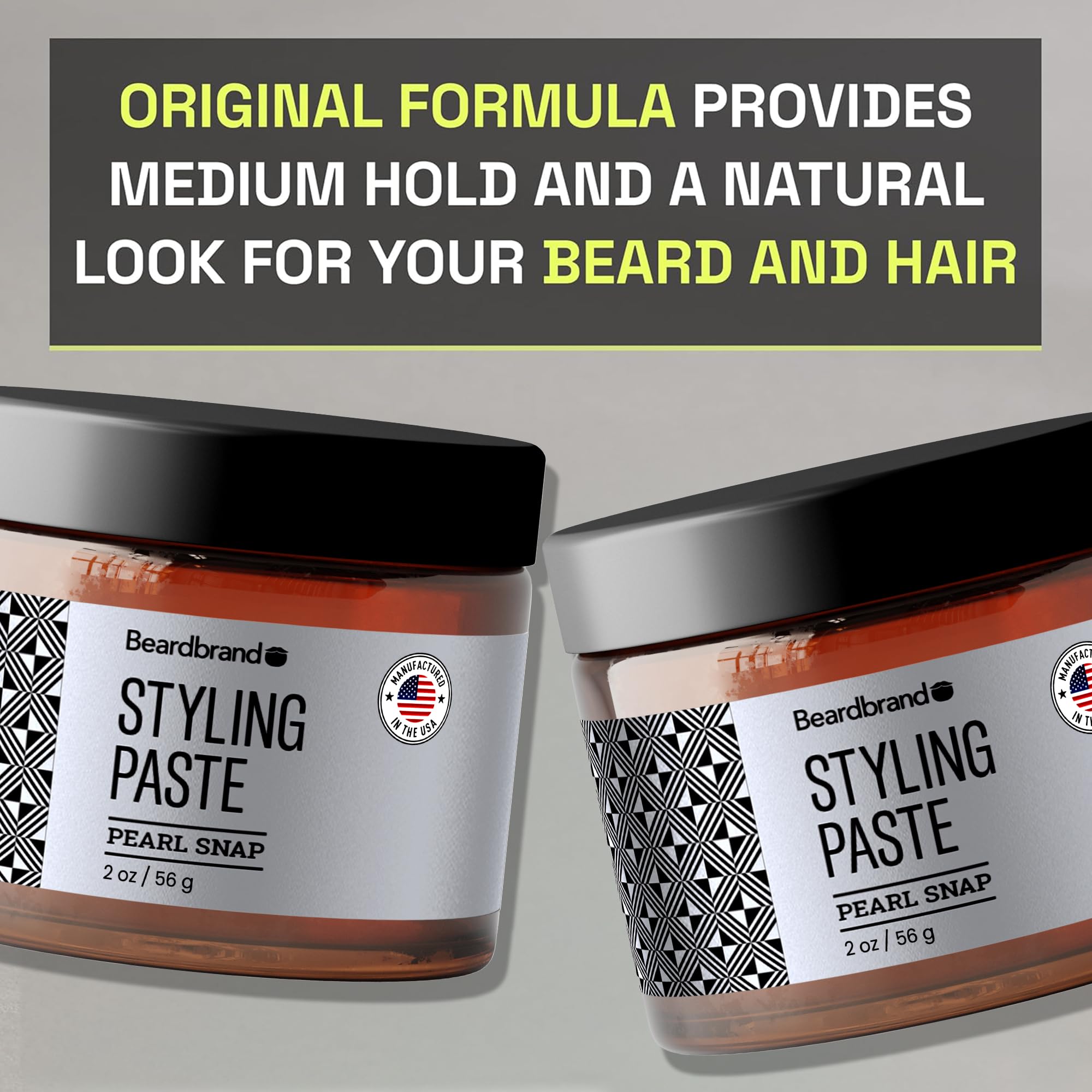 Beardbrand Beard Styling Paste – Medium Hold & Satin Finish for Beard & Hair | Teakwood, Rosemary & Citrus