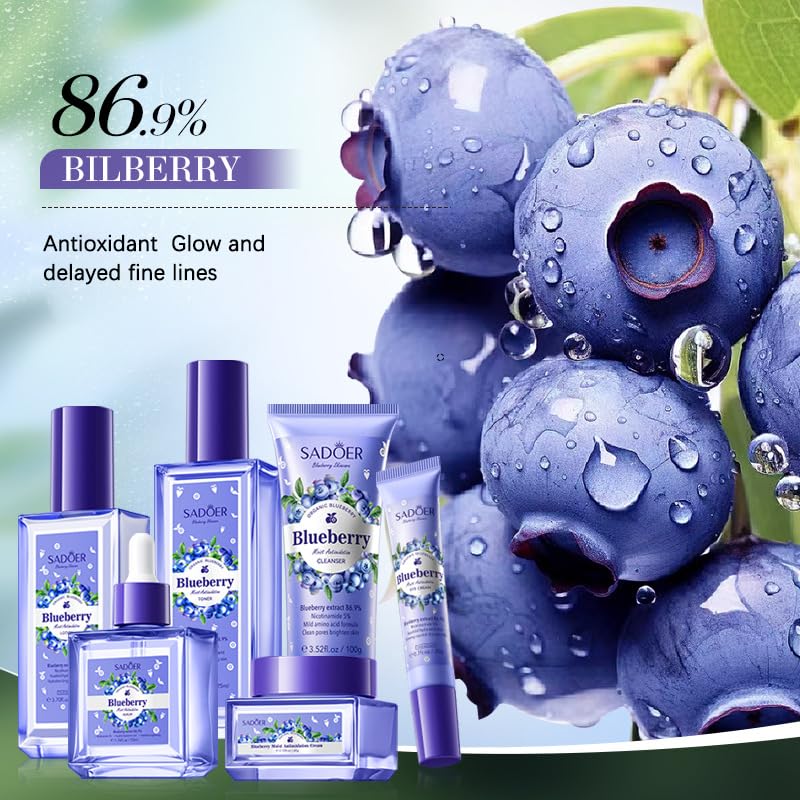 BeauBase Blueberry Skin Care Set (6 PCS) – Nourishing & Hydrating Routine