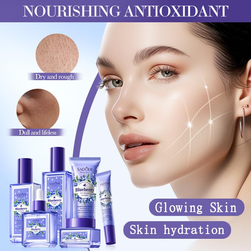 BeauBase Blueberry Skin Care Set (6 PCS) – Nourishing & Hydrating Routine