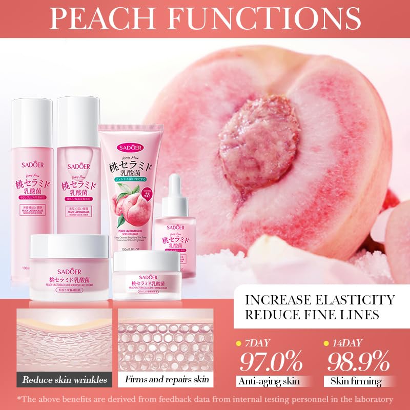 BeauBase Peach Skincare Collection – Hydrating & Nourishing Gift Set for All Skin Types