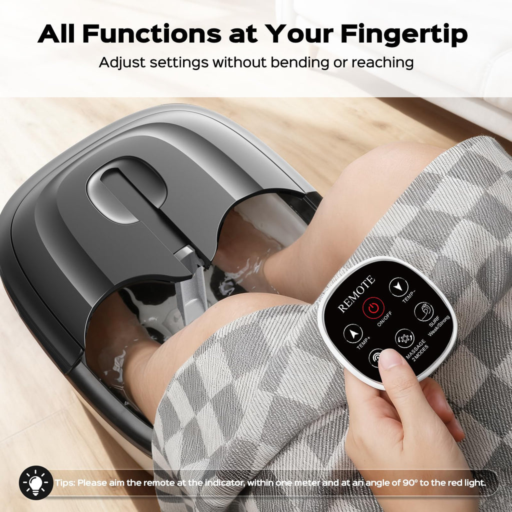 BEAUMOI Collapsible Foot Spa — Surf Wave Massage, Heat, Bubble, Remote