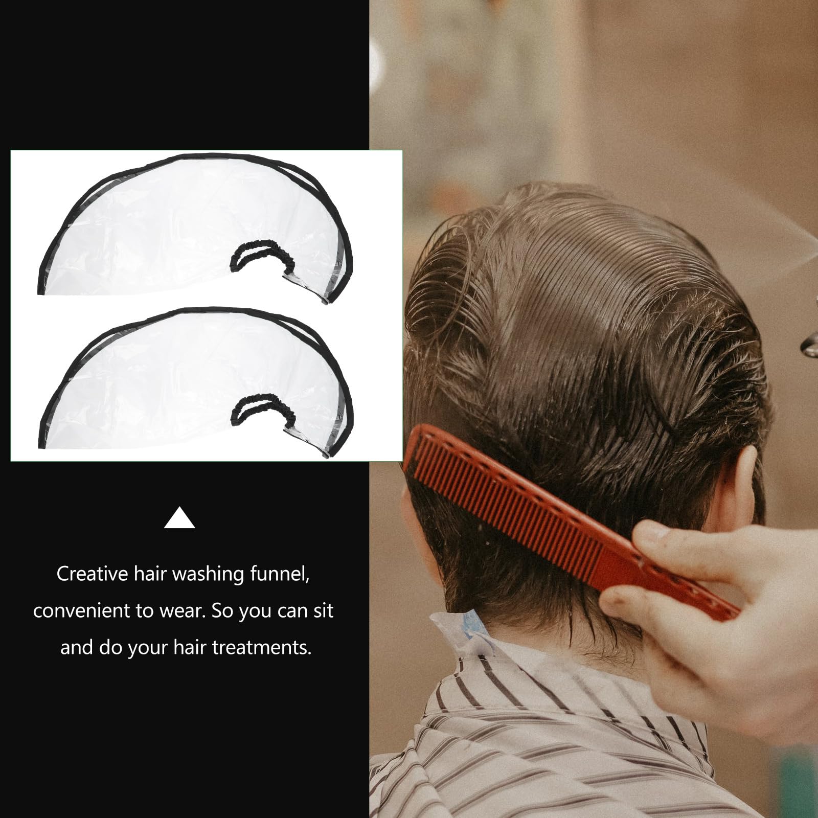 Beaupretty Household Hair Shampoo Funnel – 19.7 Inch, Waterproof, Ergonomic Hair Care Tool