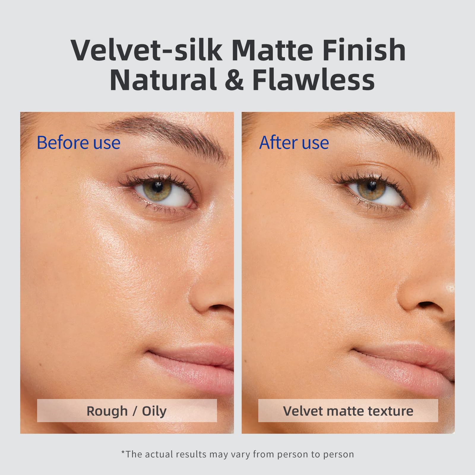 BEAUTNICE Long Wear Light Foundation - 8H Full Coverage, Velvet Matte Finish, Sweat & Oil Resistant, #01 Warm Wheat