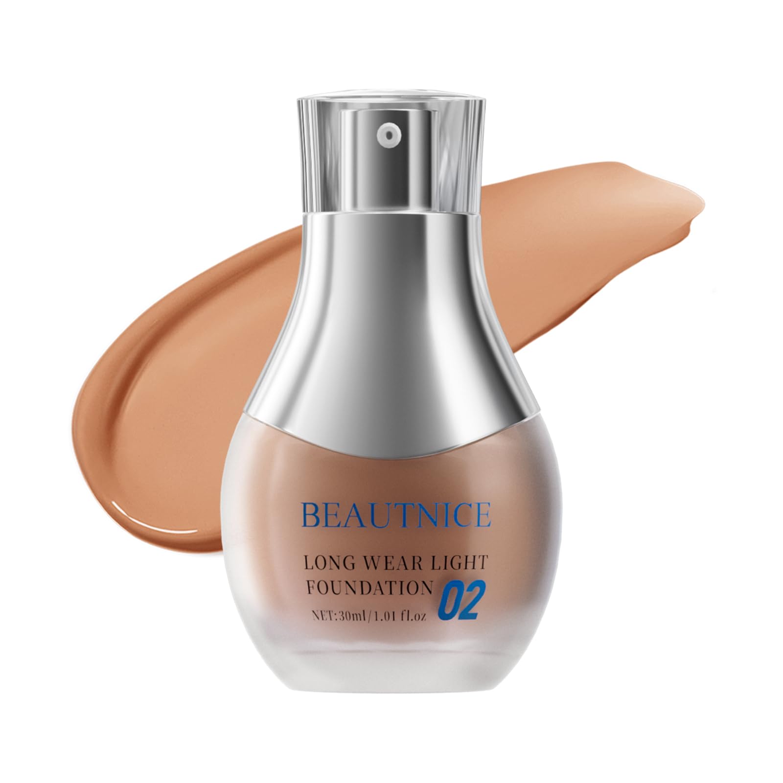 BEAUTNICE Long Wear Light Foundation 8H – Rich Caramel #02 | Velvet Matte Finish