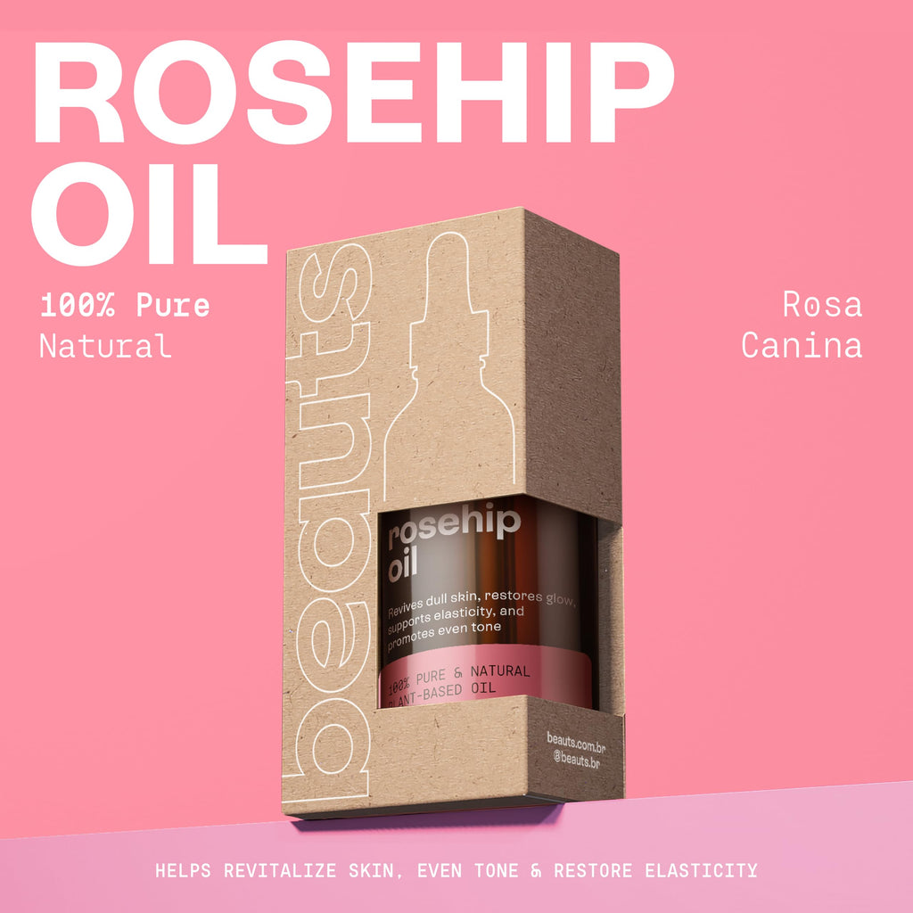 Beauts Rosehip Seed Oil – 100% Pure, Unrefined, 30 mL for Face, Skin & Hair