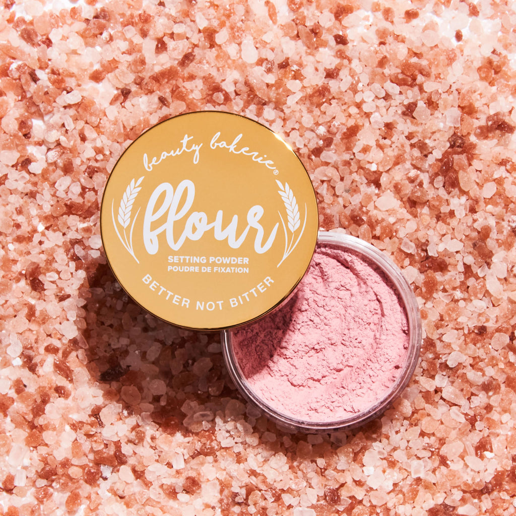 Beauty Bakerie Flour Setting Powder – Loose Translucent Powder for Oily Skin, Matte Finish, 0.5oz Himalayan Pink