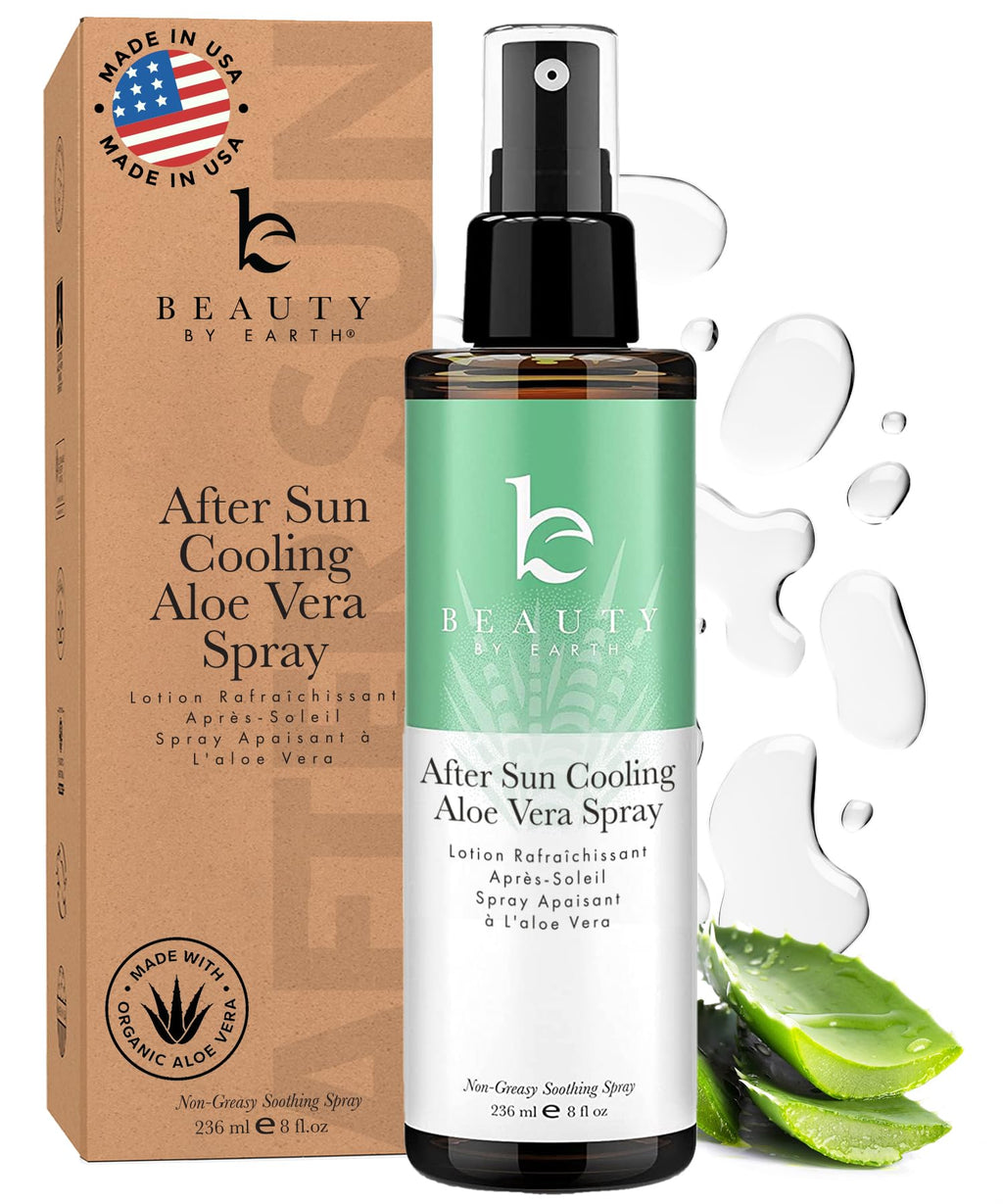 Beauty by Earth After Sun Cooling Aloe Vera Spray – USA Made Sunburn Relief
