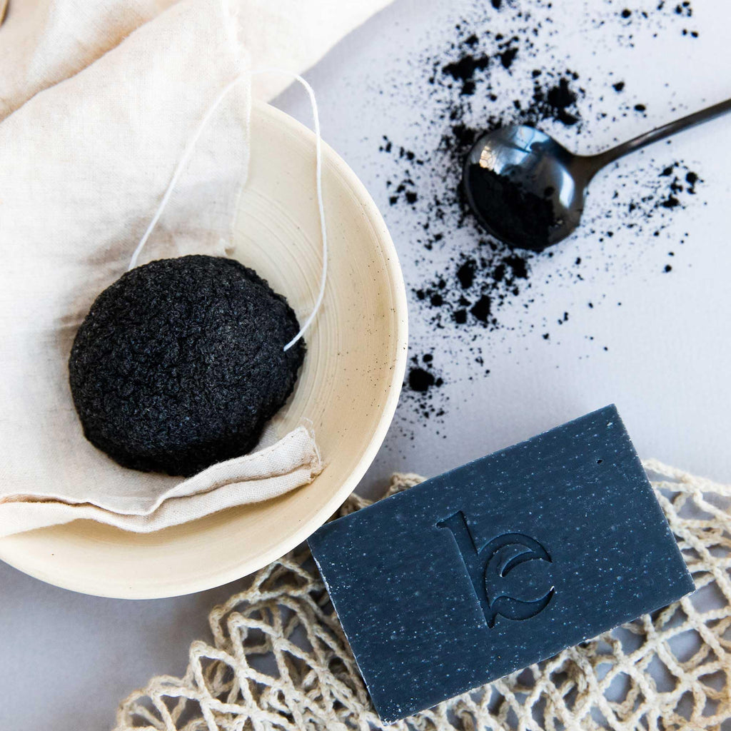 Beauty by Earth Peppermint Tea Tree Charcoal Bar Soap | USA Made, Natural & Organic for Acne & Oily Skin