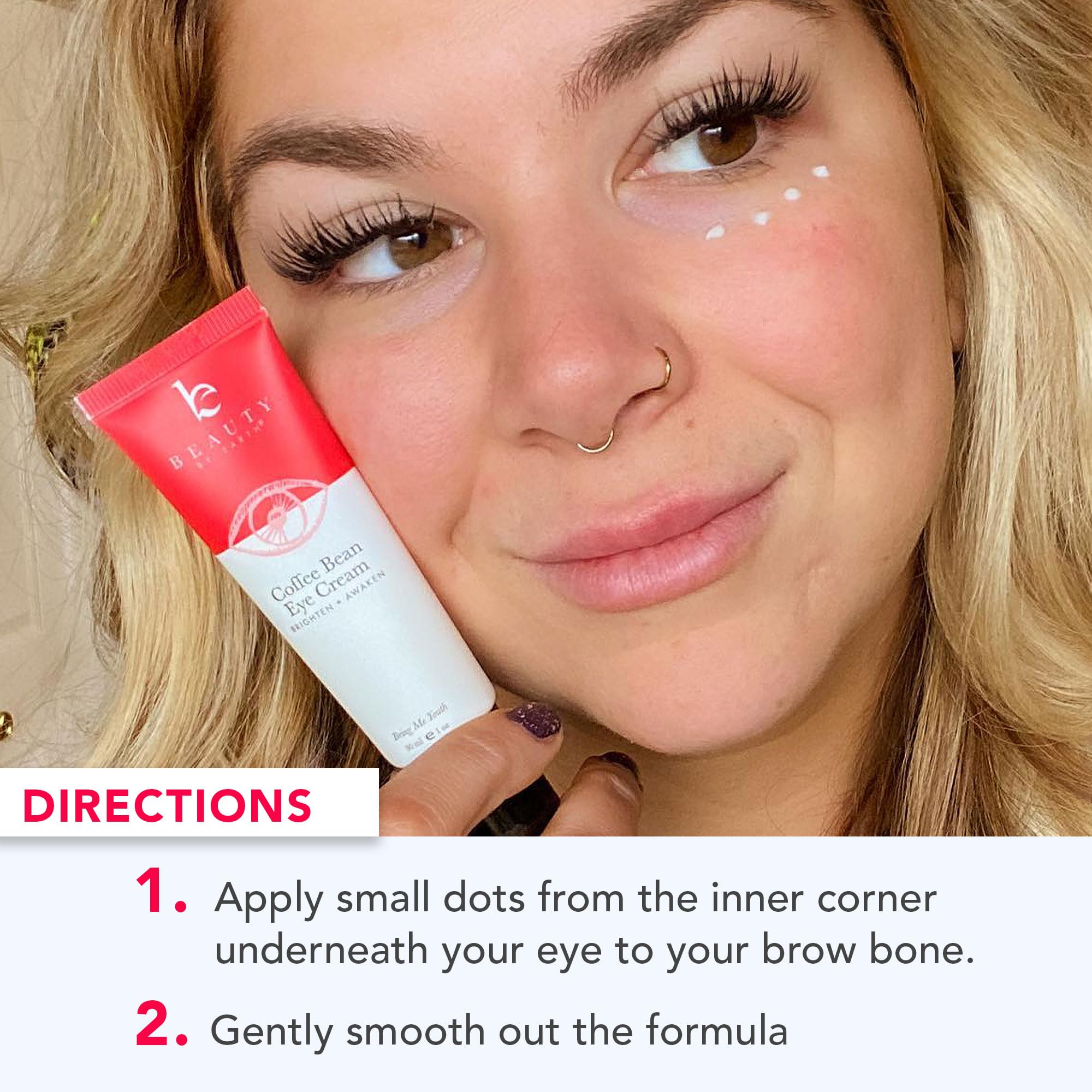 Beauty by Earth Caffeine Eye Cream – Puffiness & Dark Circles, USA Made