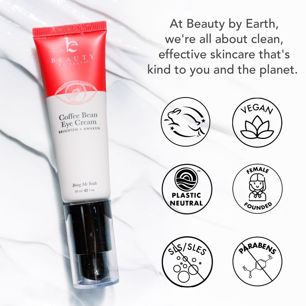 Beauty by Earth Caffeine Eye Cream – Puffiness & Dark Circles, USA Made