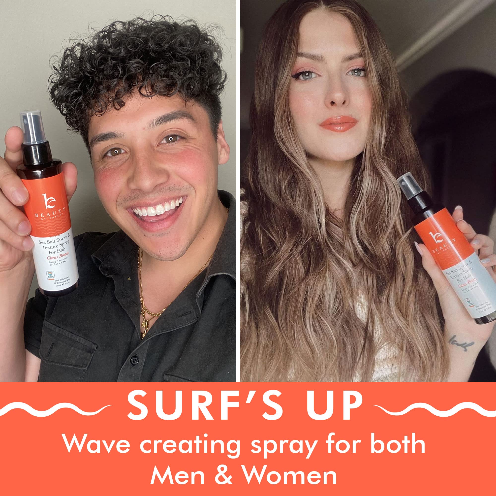 Beauty by Earth Sea Salt Spray – Aloe-Enhanced Beach Waves, Texture & Volume
