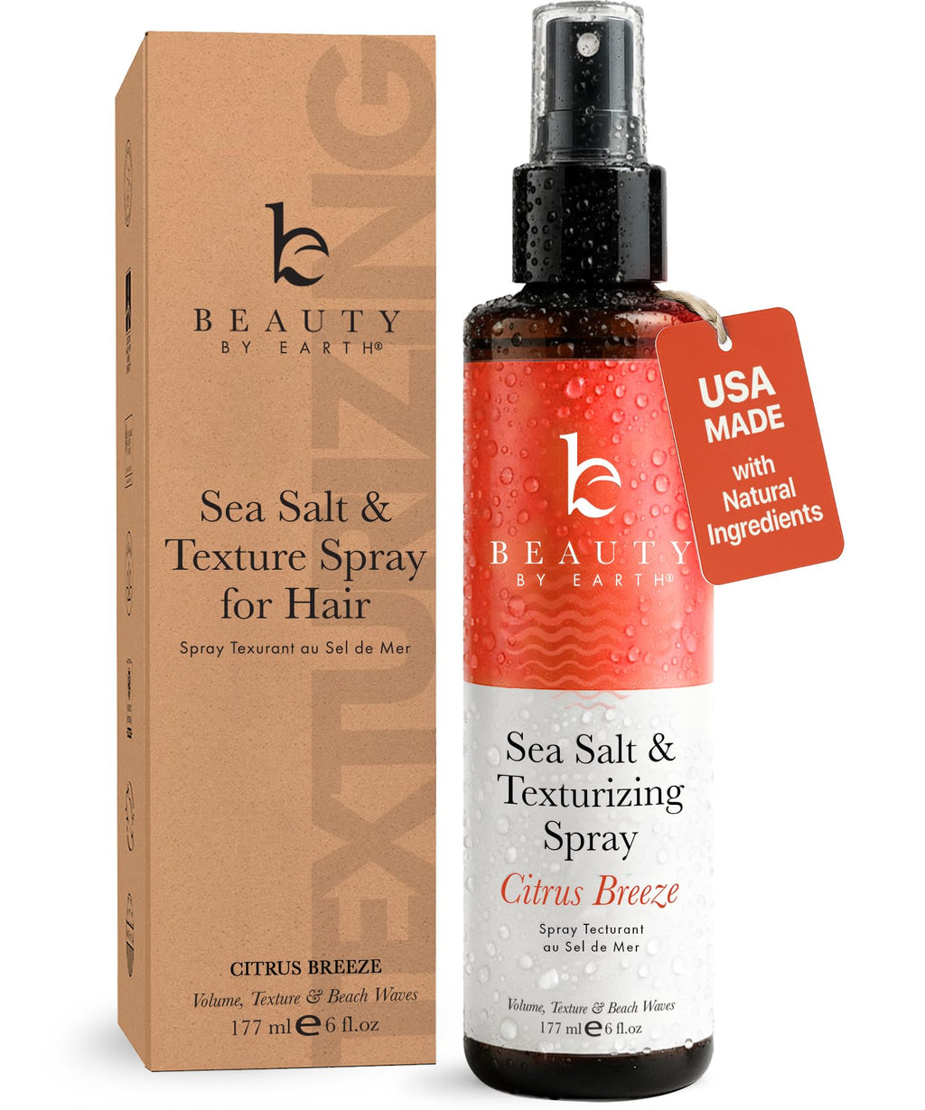 Beauty by Earth Sea Salt Spray – Aloe-Enhanced Beach Waves, Texture & Volume