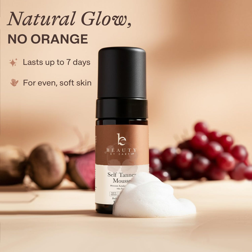 Beauty by Earth Self Tanner Mousse – Ultra Dark, Natural & Organic, USA Made