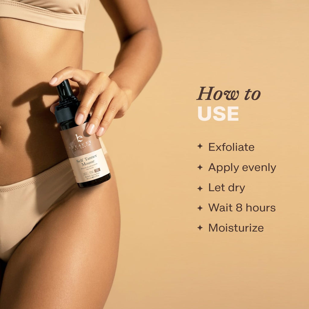 Beauty by Earth Self Tanner Mousse – Ultra Dark, Natural & Organic, USA Made