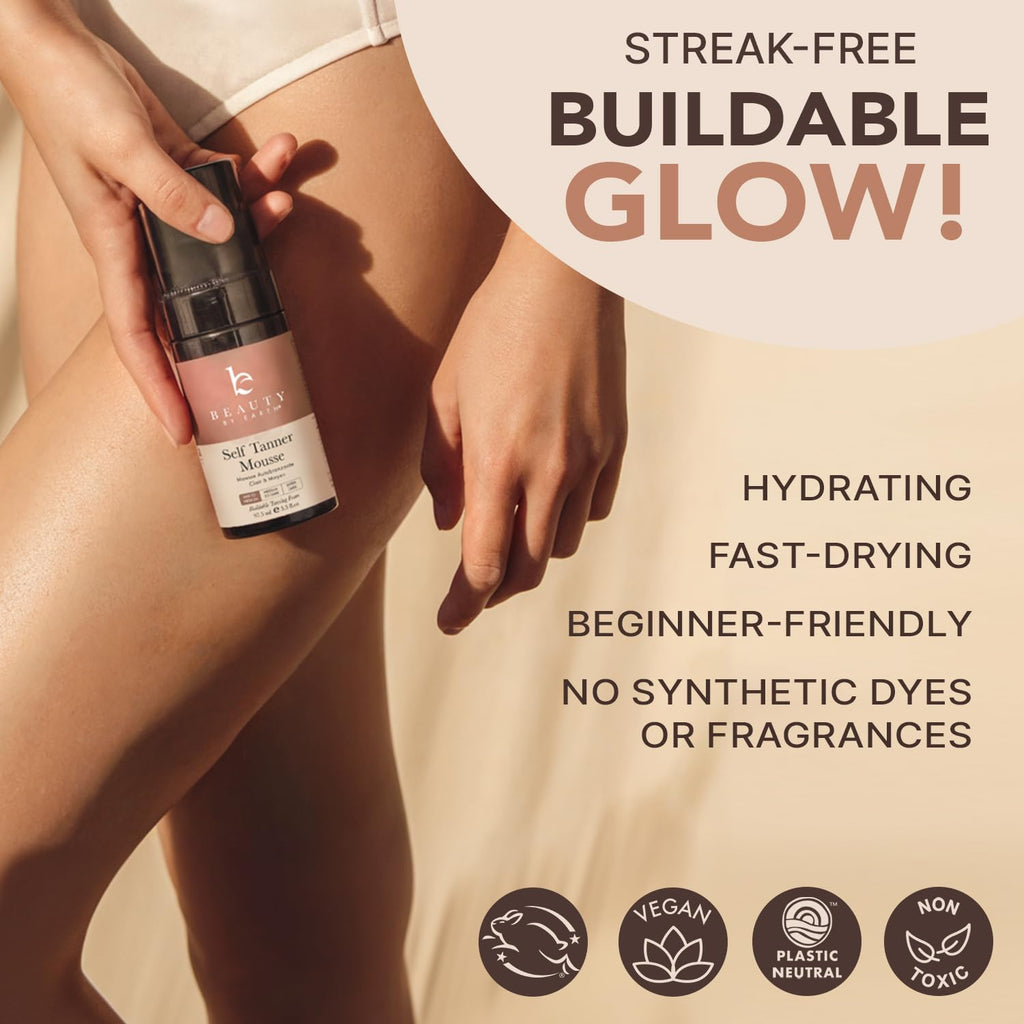 Self Tanner Mousse – USA Made with Natural & Organic Ingredients | Beauty by Earth