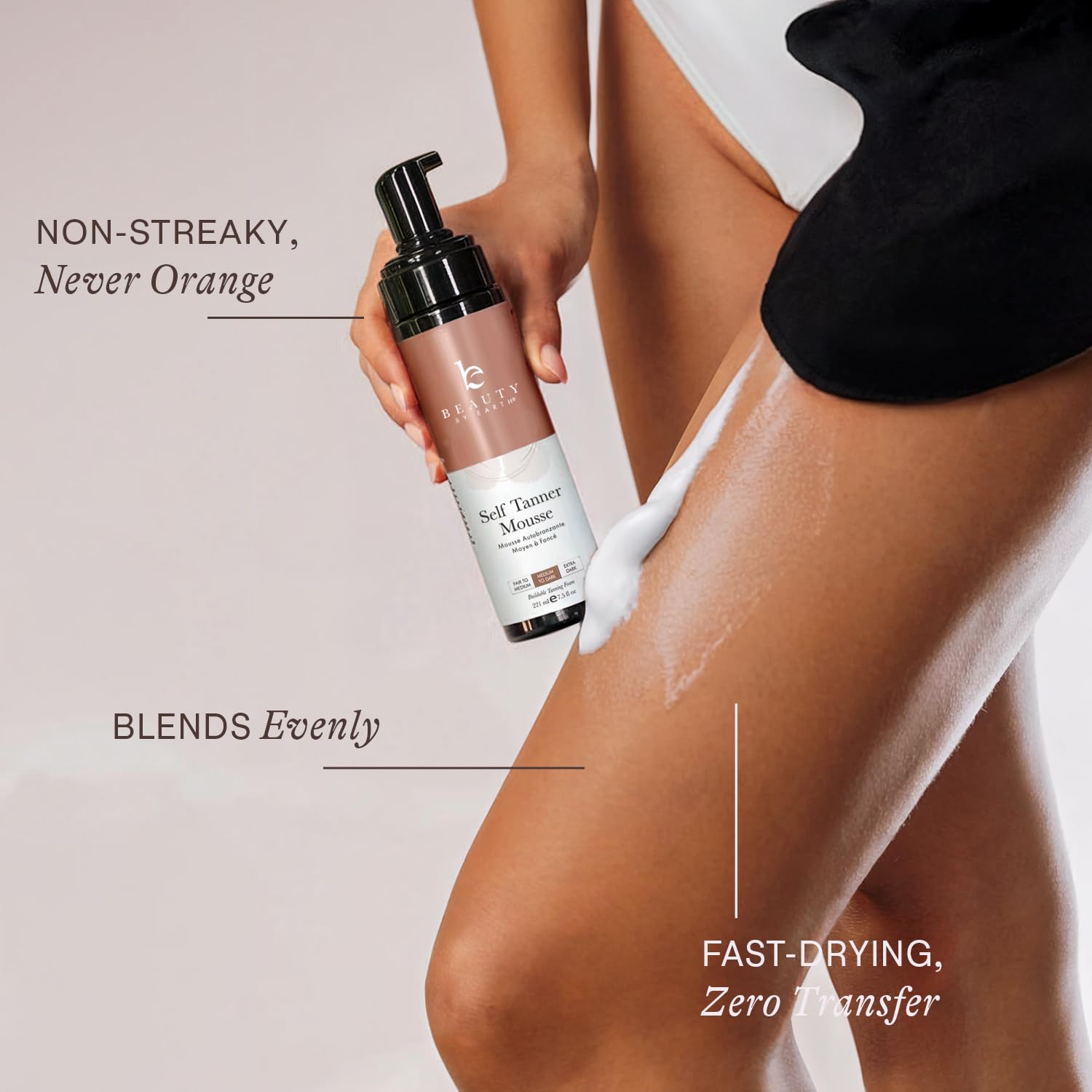 Beauty by Earth Self Tanner Mousse Kit — USA Made, Natural & Organic