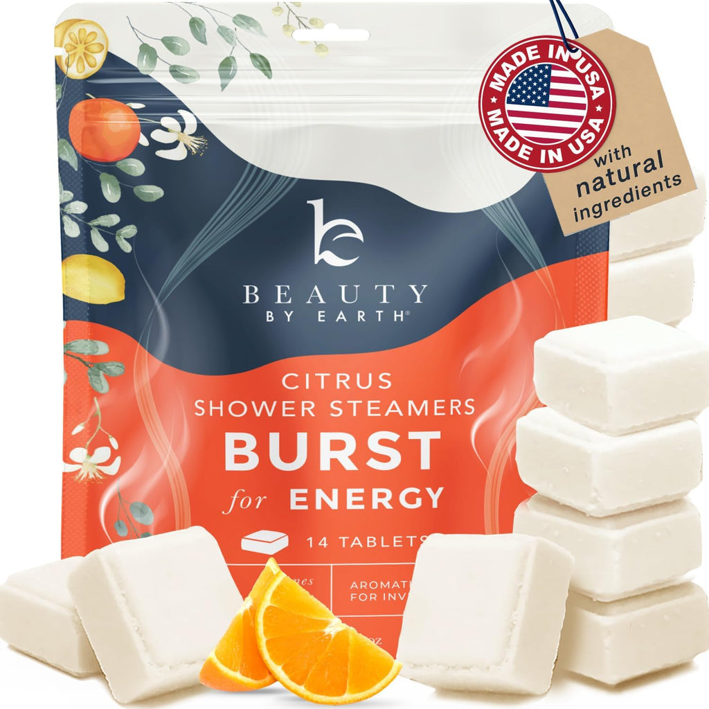 Beauty by Earth Shower Steamers Aromatherapy – USA Made Citrus, Long-Lasting Aroma, Gift Ready