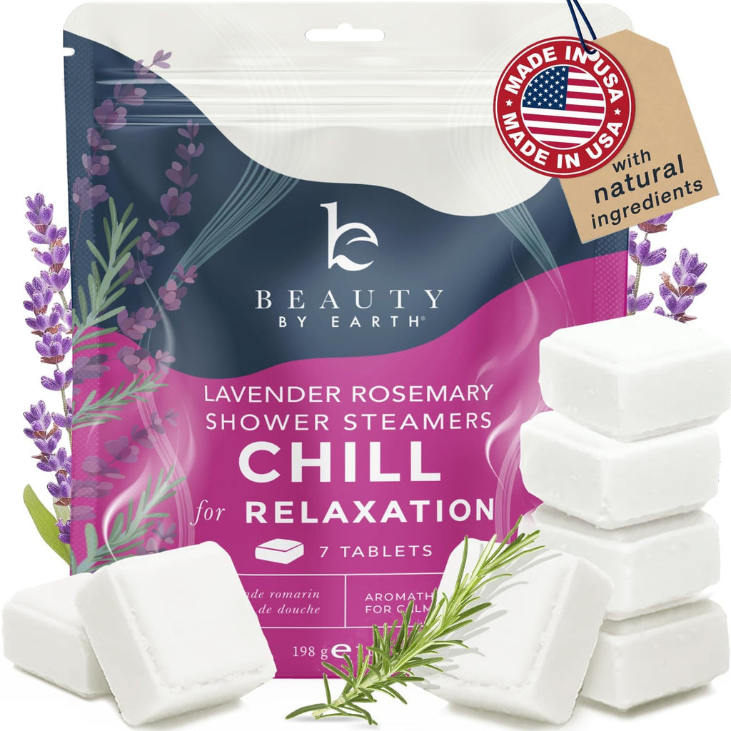 Beauty by Earth Shower Steamers – Lavender Aromatherapy, USA Made, Large Shower Bombs, Gift Idea