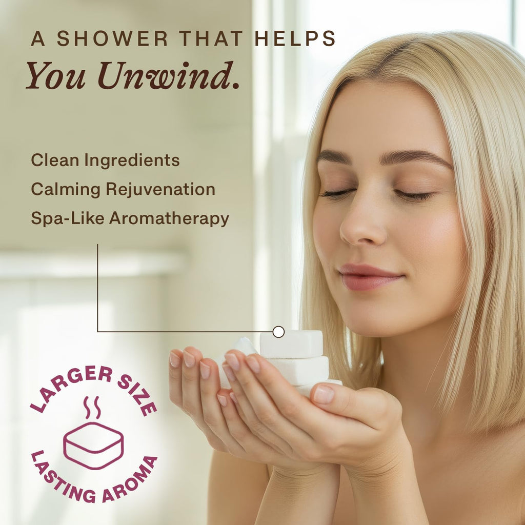 Beauty by Earth Lavender Shower Steamers – USA Made, Natural Aromatherapy, Gift-Ready Tablets