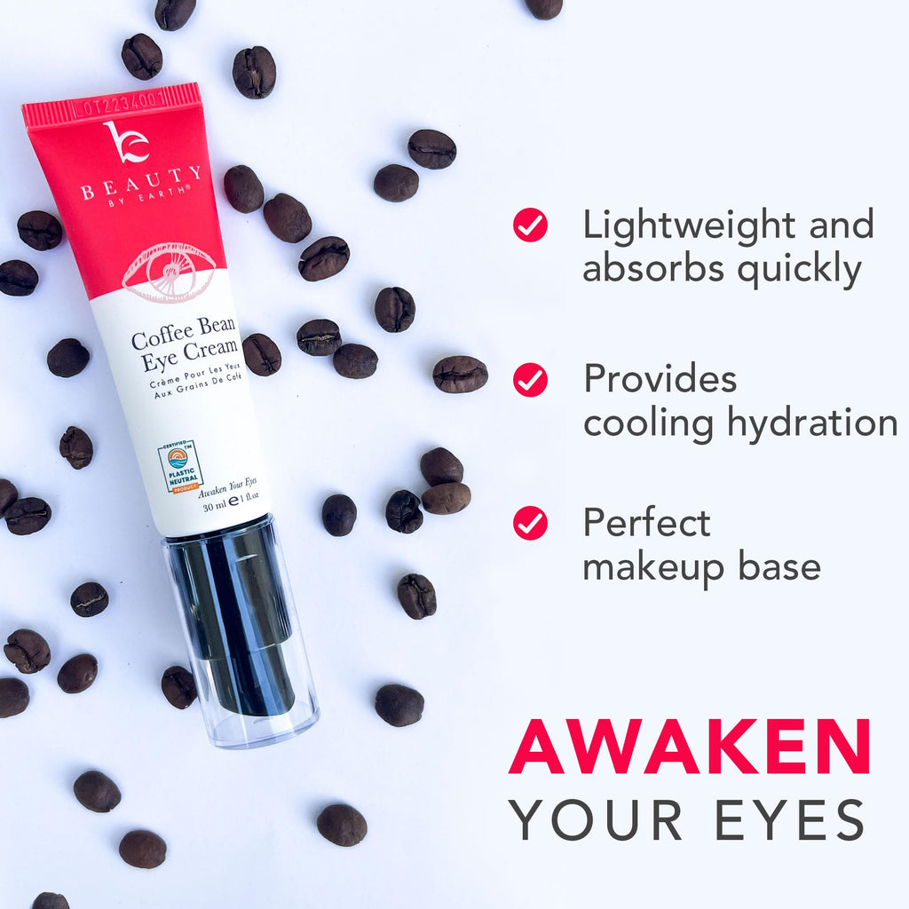 Beauty by Earth Caffeine Eye Cream – Puffiness & Dark Circles, USA Made