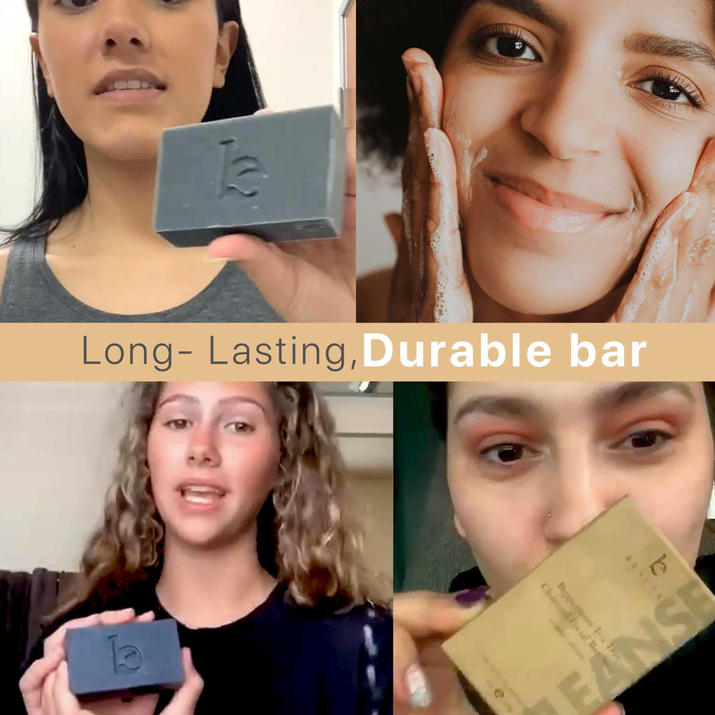 Beauty by Earth Peppermint Tea Tree Charcoal Bar Soap | USA Made, Natural & Organic for Acne & Oily Skin