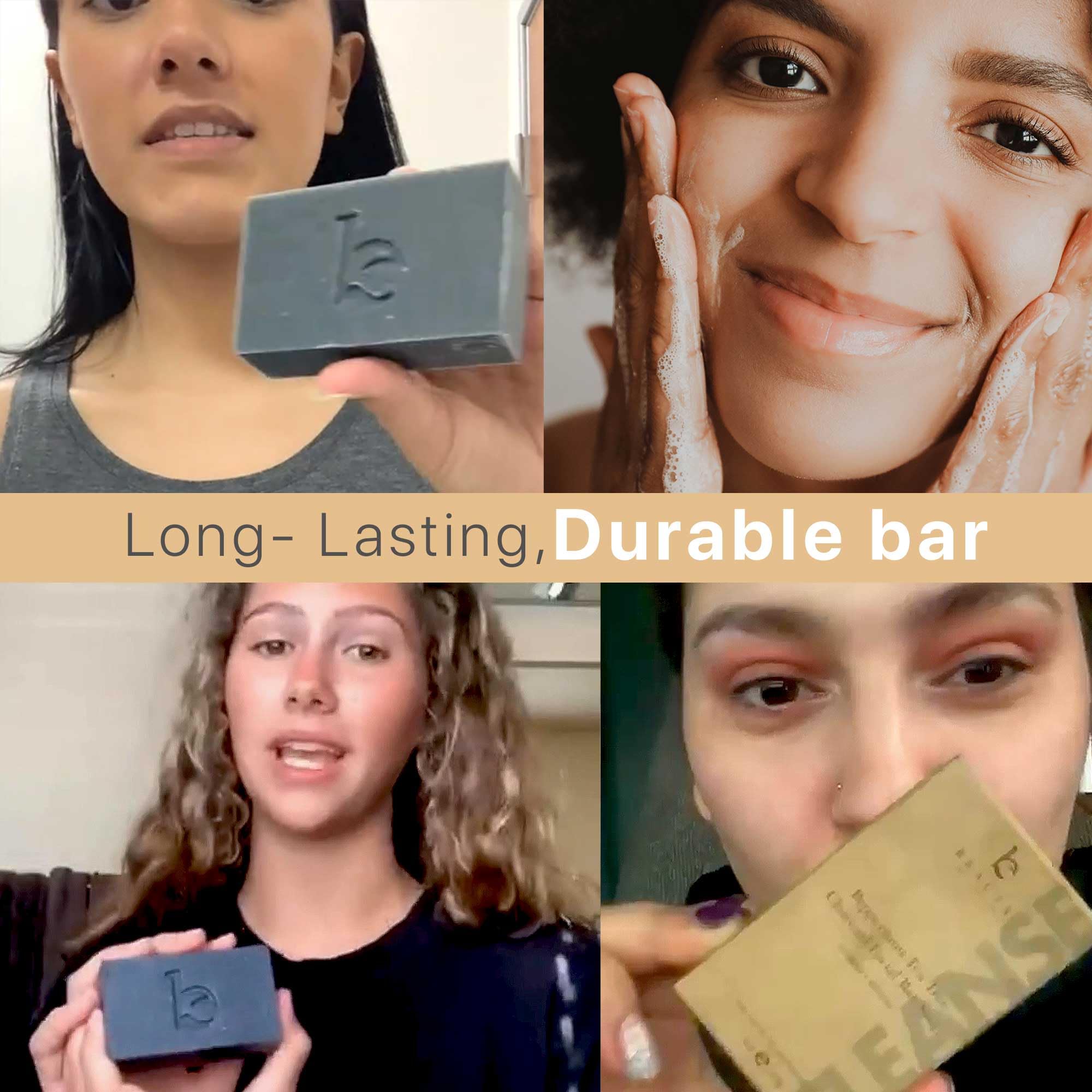 Beauty by Earth Peppermint Tea Tree Charcoal Bar Soap | USA Made, Natural & Organic for Acne & Oily Skin