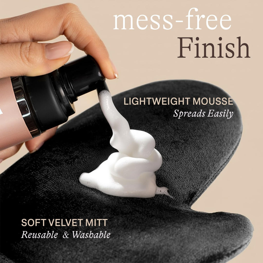 Beauty by Earth Self Tanner Mousse Kit - USA Made, Natural & Organic
