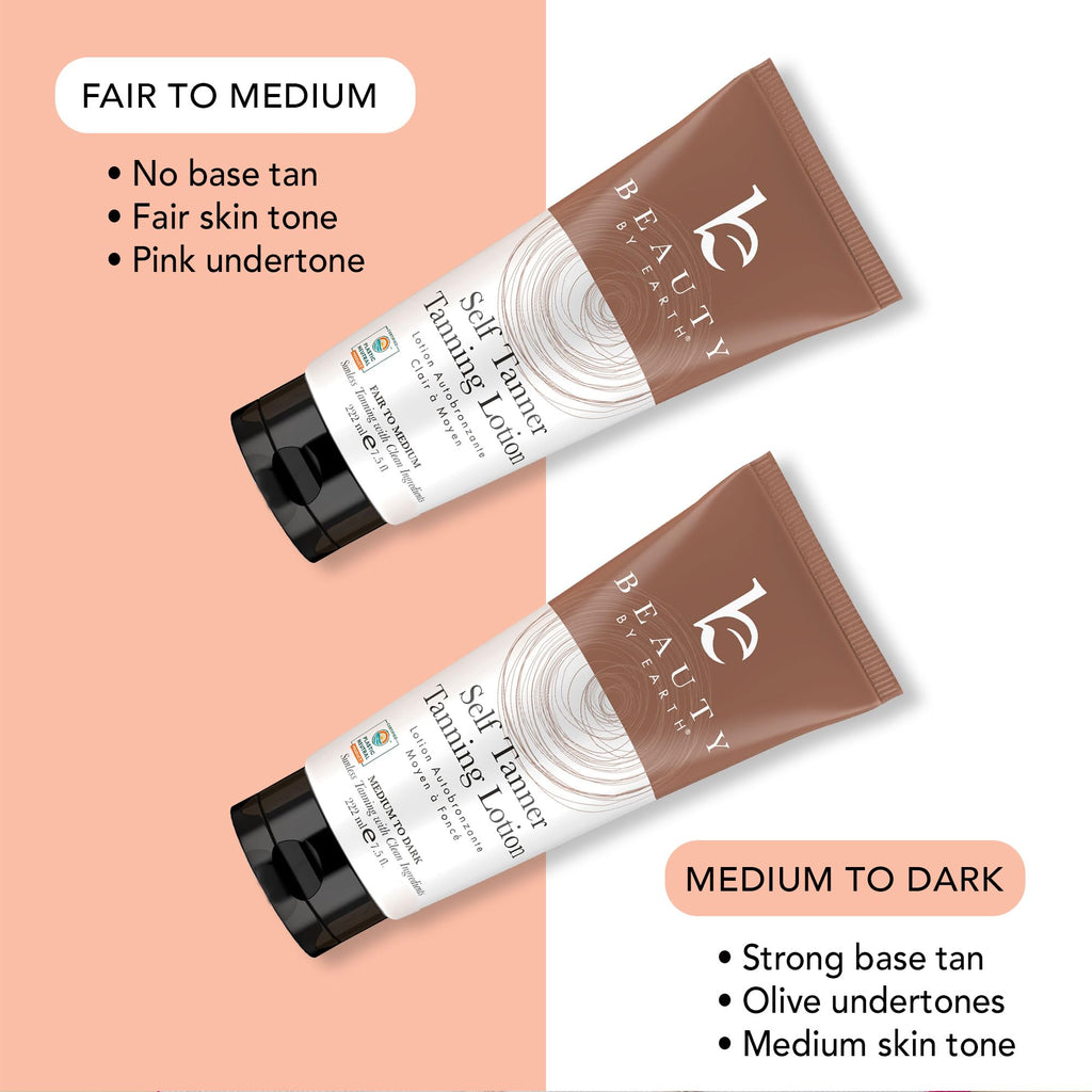 Beauty by Earth Self Tanner Kit – USA Made, Organic & Natural Sunless Tan for Face & Body