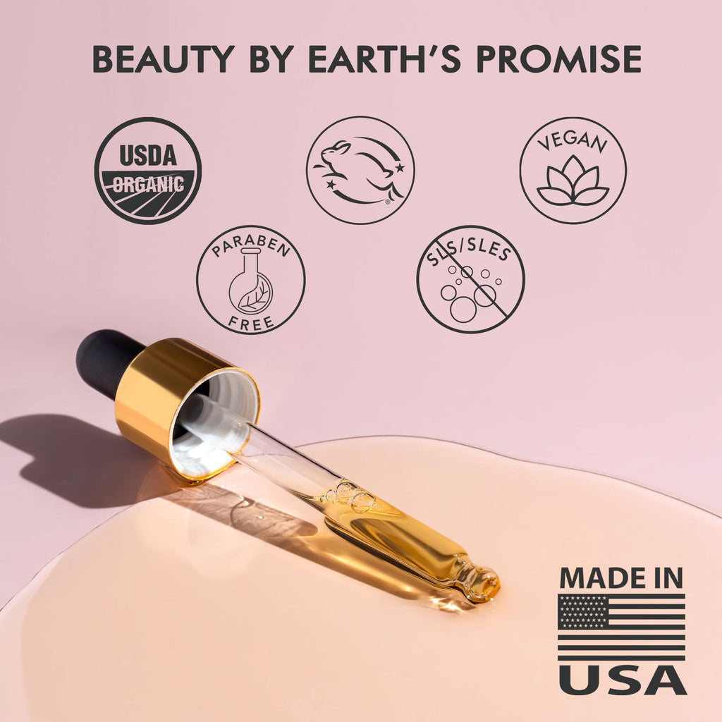 Beauty by Earth USDA Organic Face Oil - USA Made for Acne-Prone & Oily Skin