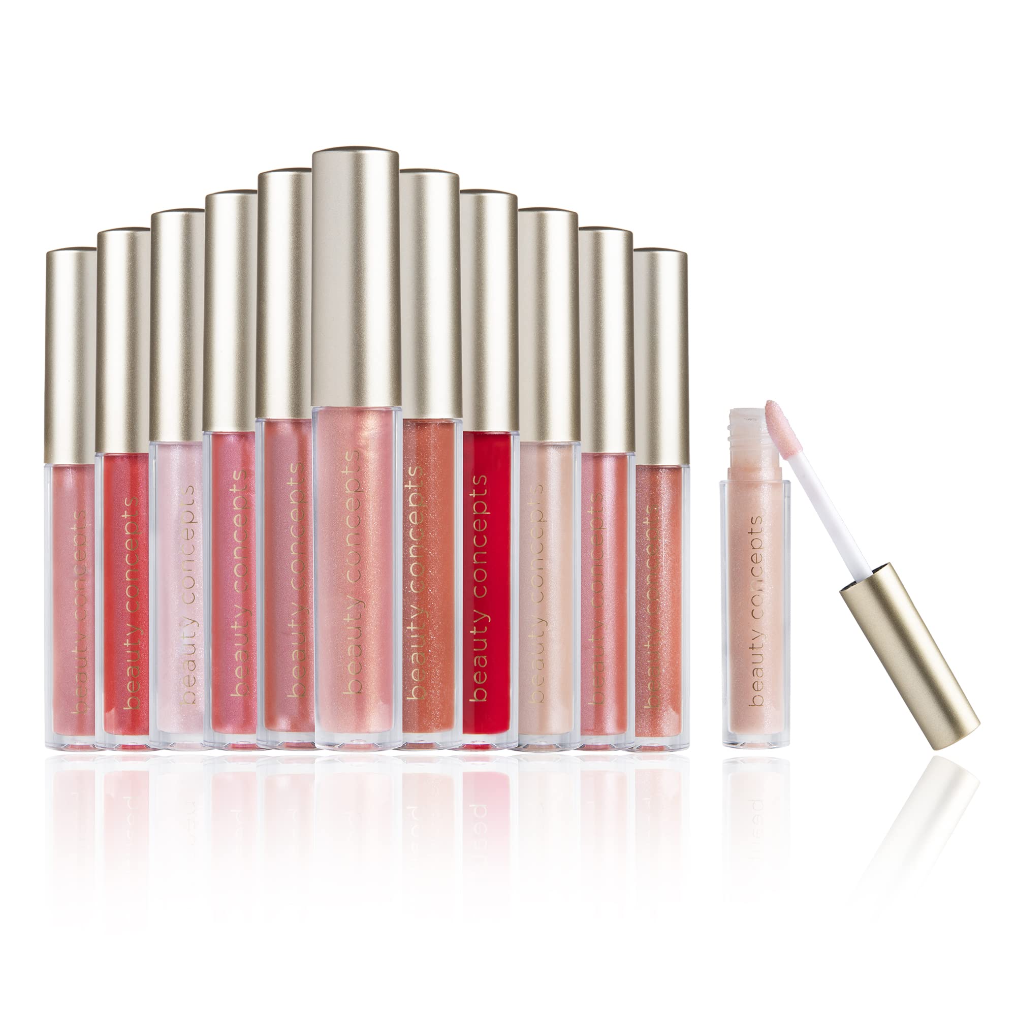 Beauty Concepts Lip Gloss Collection – 12 High Shine Glosses in Pink & Red | B.C BEAUTY CONCEPTS