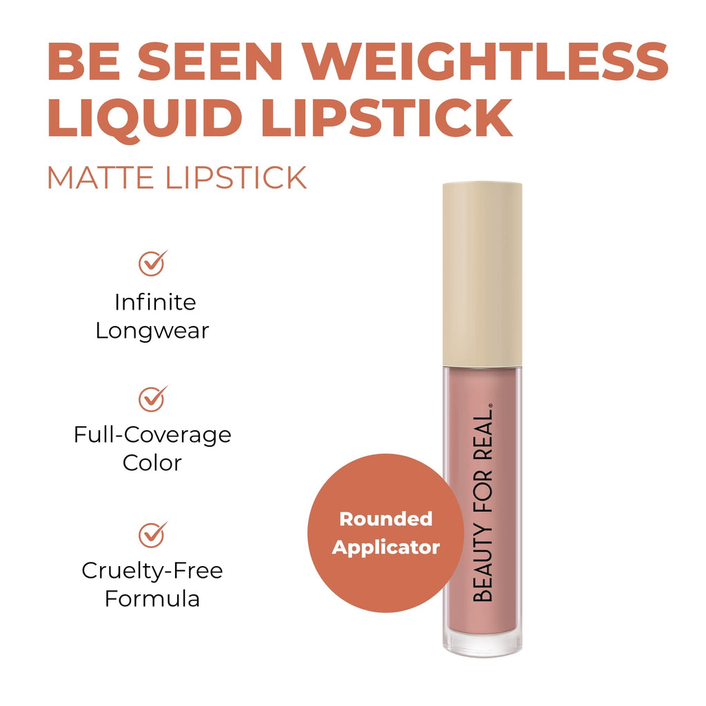 Beauty For Real Be Seen Weightless Liquid Lipstick – Exposure Matte Nude