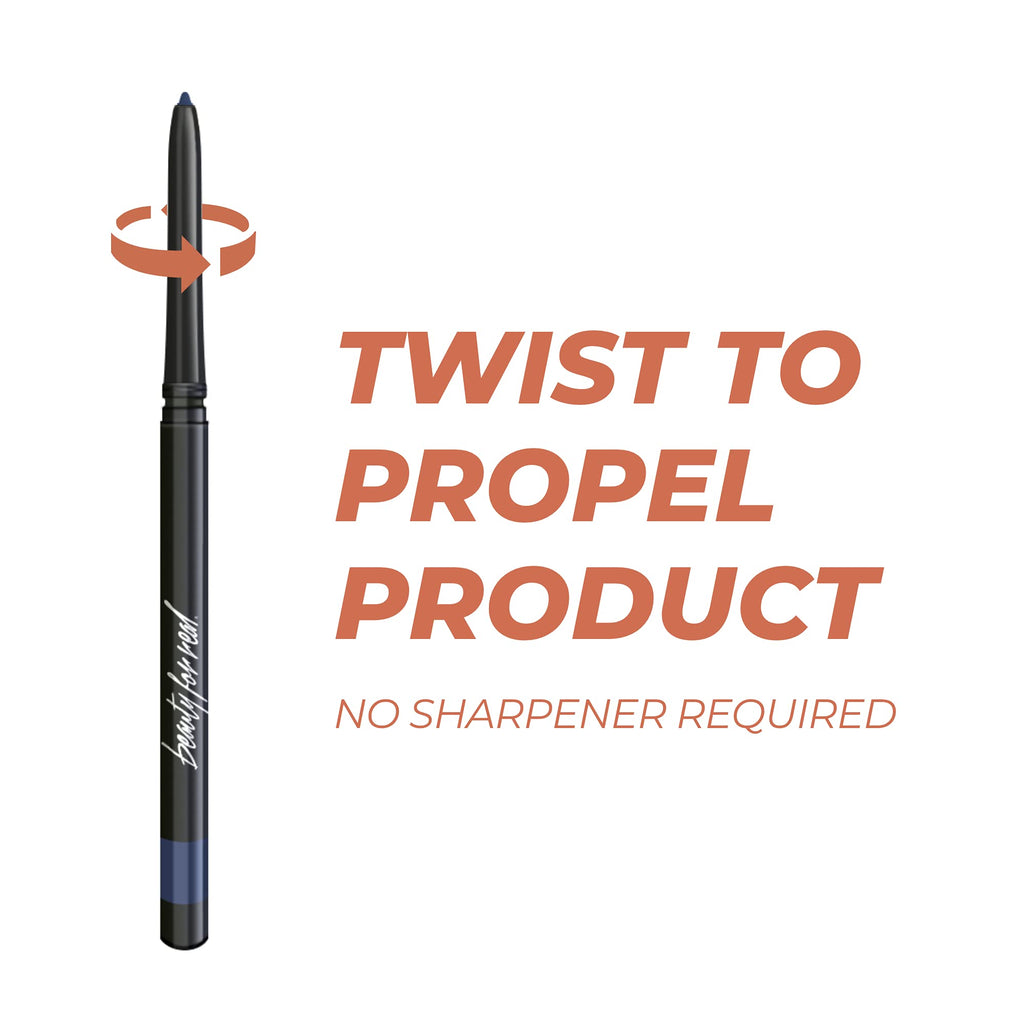 Beauty For Real I-Line 24-7 Eyeliner in Navy - Waterproof Gel, Safe for Sensitive Eyes