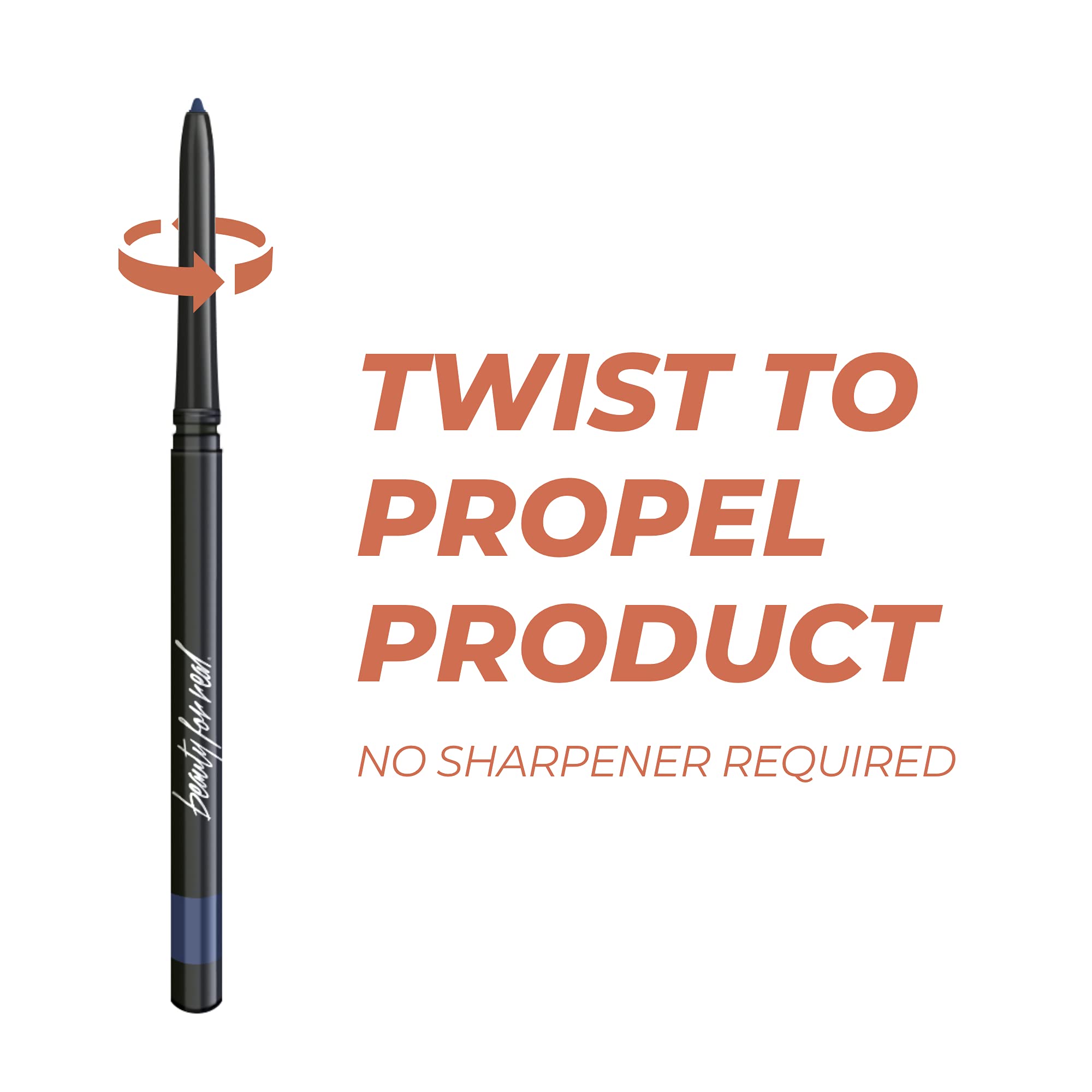 Beauty For Real I-Line 24-7 Eyeliner in Navy - Waterproof Gel, Safe for Sensitive Eyes