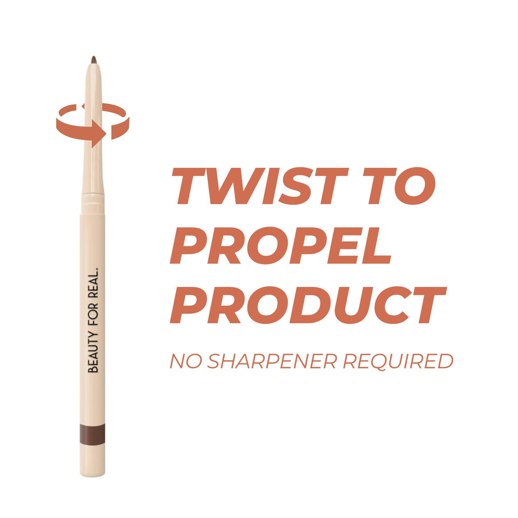 Beauty For Real I-Line 24-7 Eyeliner Whiskey – Brown Copper Shimmer, Waterproof & Safe for Sensitive Eyes | 0.01 oz