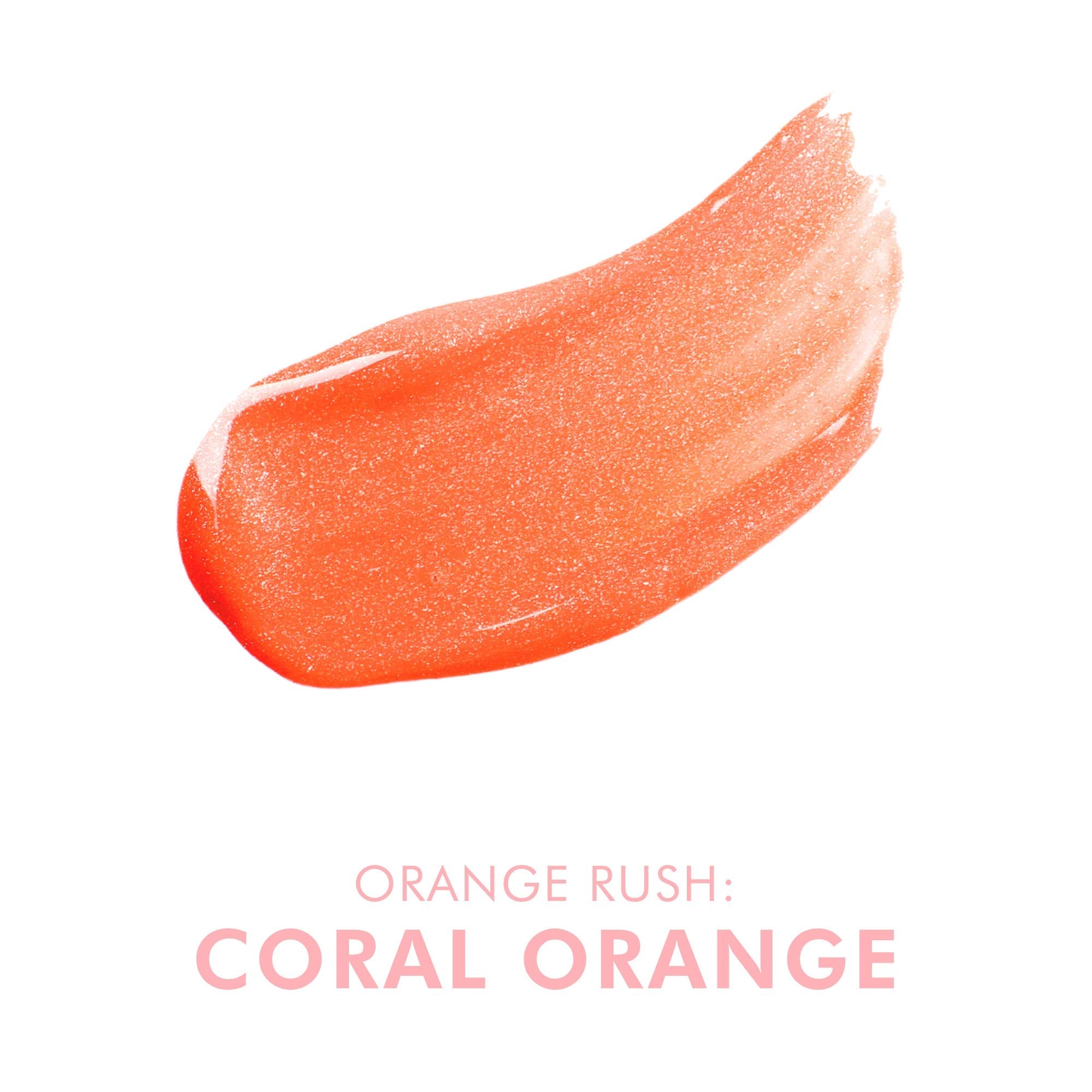 Beauty For Real Lip Gloss + Shine Orange Rush – Bright Coral Orange, Non-Sticky Plumping Gloss (0.15 fl oz)