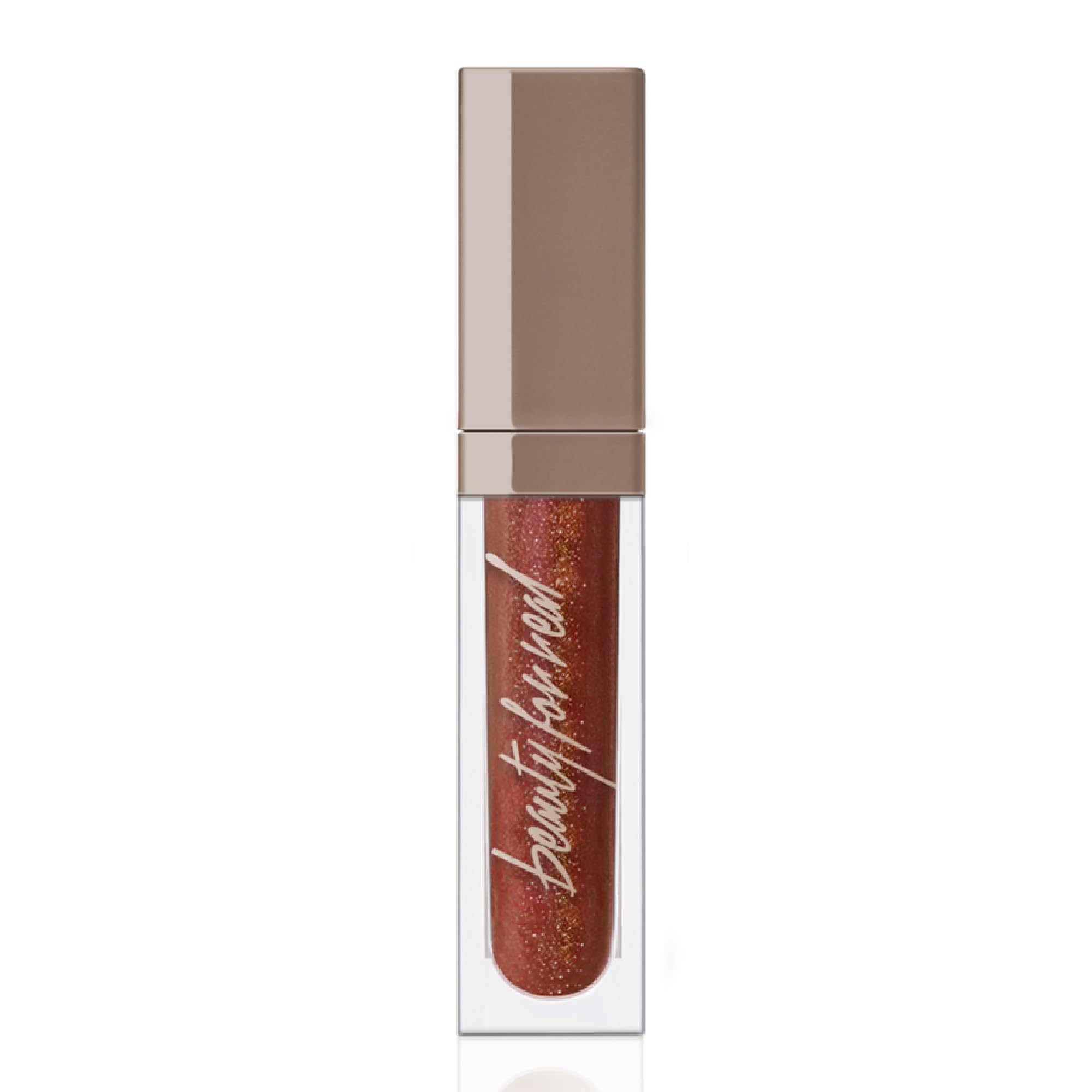 Beauty For Real Rebel Rebel Lip Gloss – Deep Maroon Metallic, Non-Sticky Plumping & Hydrating