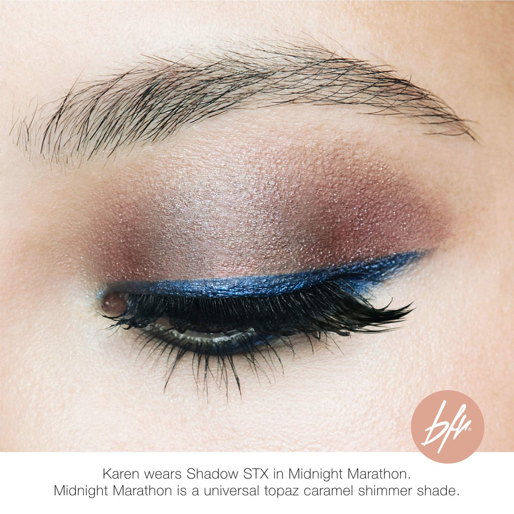 Beauty For Real Shadow Stx Midnight Marathon - Universal Topaz Caramel Shimmer, Waterproof Cream-to-Powder Eyeshadow Stick