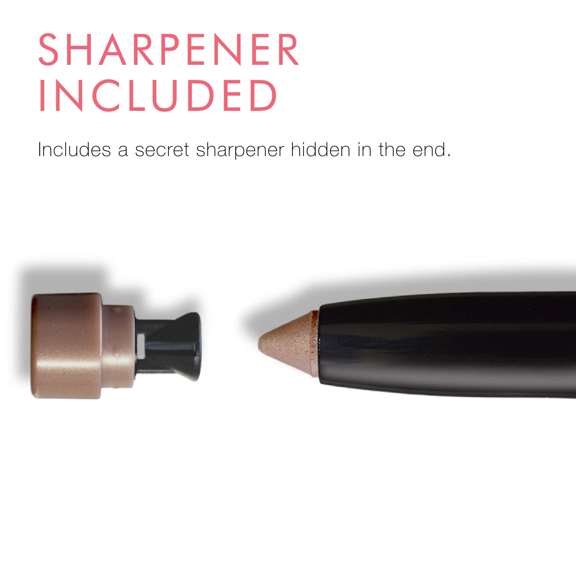 Beauty For Real Shadow Stx Midnight Marathon - Universal Topaz Caramel Shimmer, Waterproof Cream-to-Powder Eyeshadow Stick