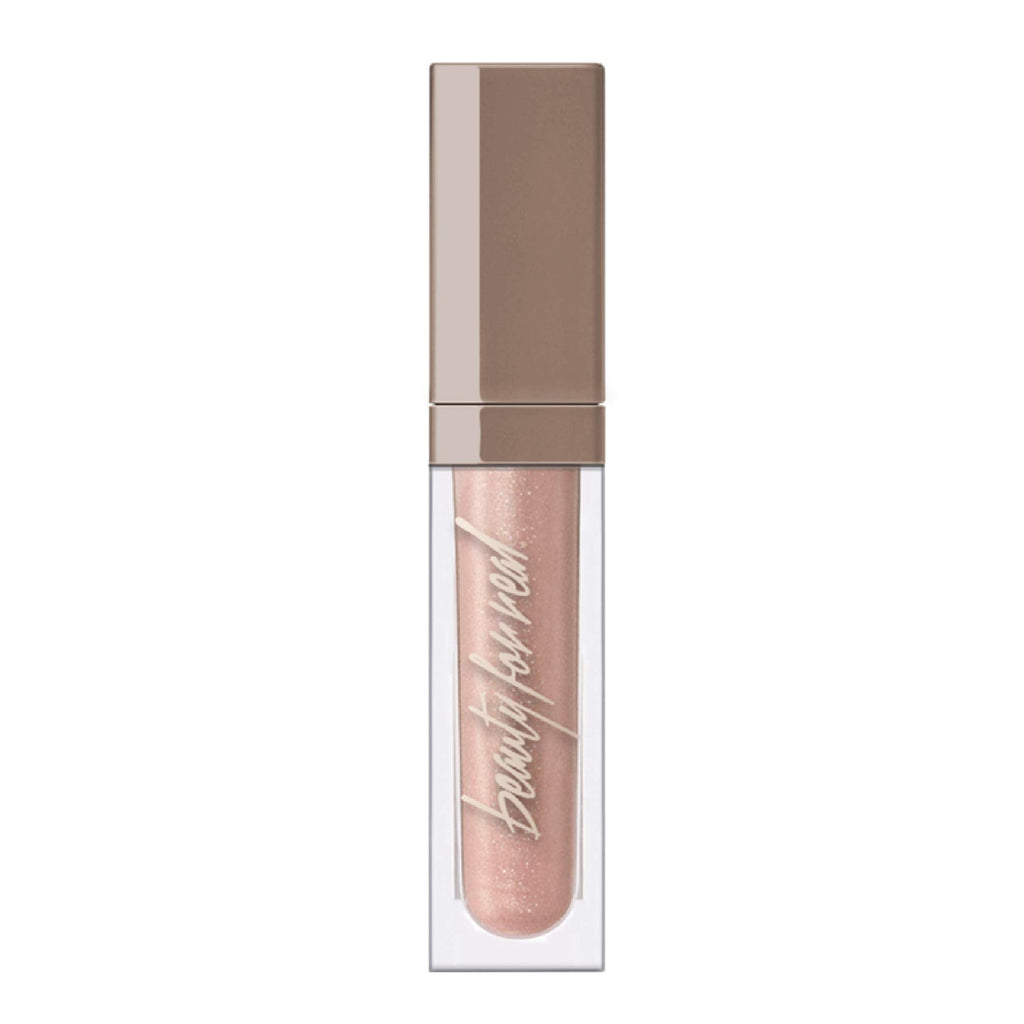 Beauty For Real Starlust Lip Gloss + Shine – Champagne Pink Metallic | Non-Sticky, Hydrating
