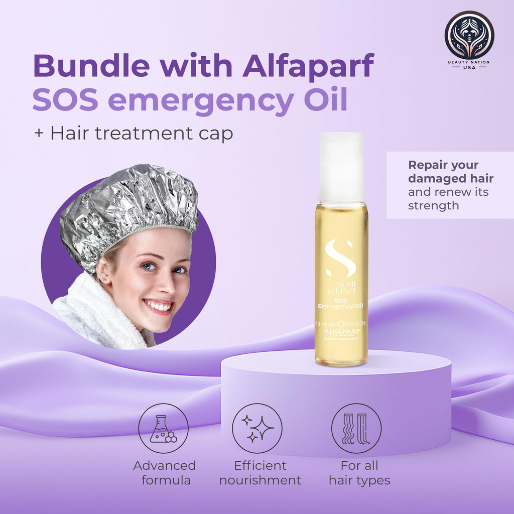 Alfaparf SOS Reconstruction Reparative Emergency Oil — 6 Vials + Conditioning Cap | Beauty Nation USA
