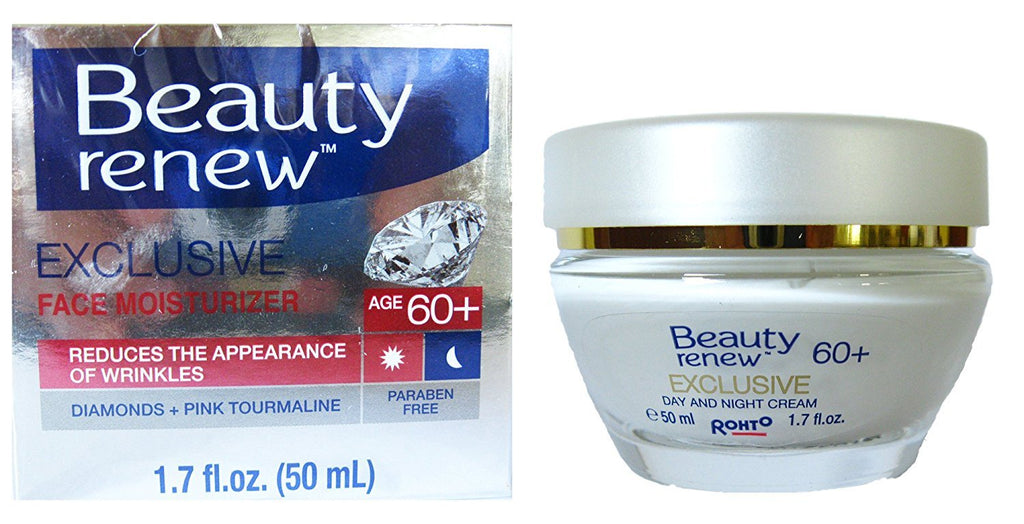 Beauty Renew 60+ Exclusive Day & Night Moisturizer Cream with Diamond and Pink Tourmaline