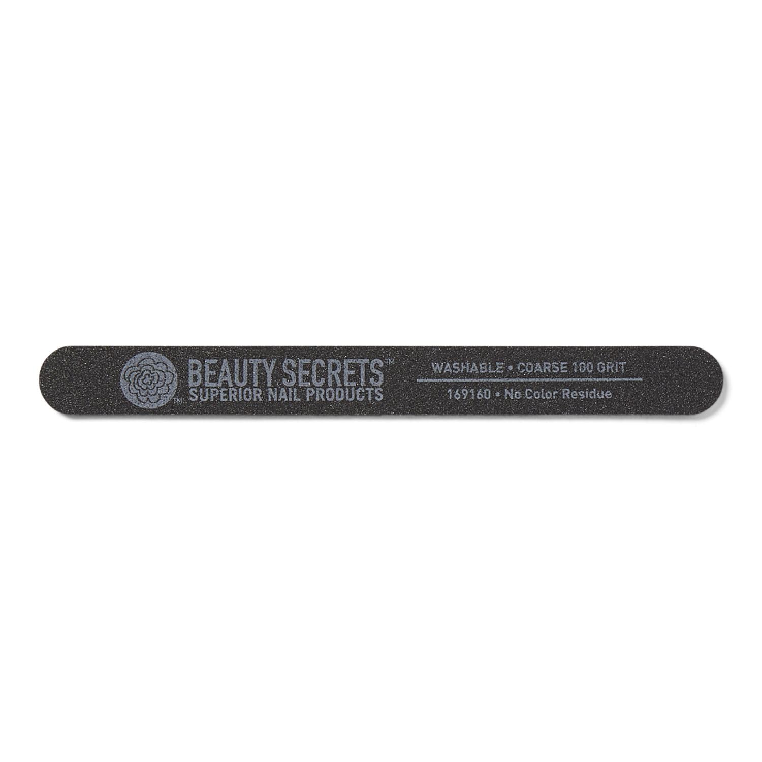 Beauty Secrets Drip & Clog Proof Nail Glue with Black Coarse 100 Grit File – 1 Pack Bundle