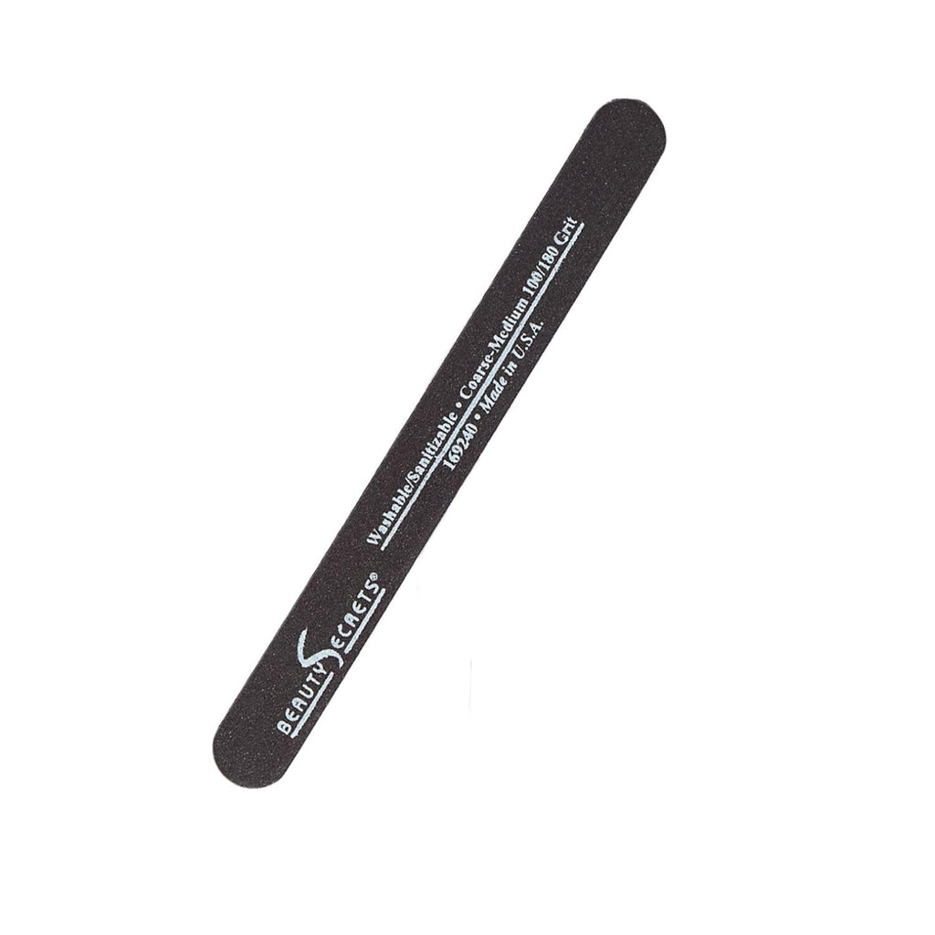 Beauty Secrets Drip & Clog-Proof Nail Glue Bundle with Black Cushion Nail File (180/100 Grit) – 1 Pack