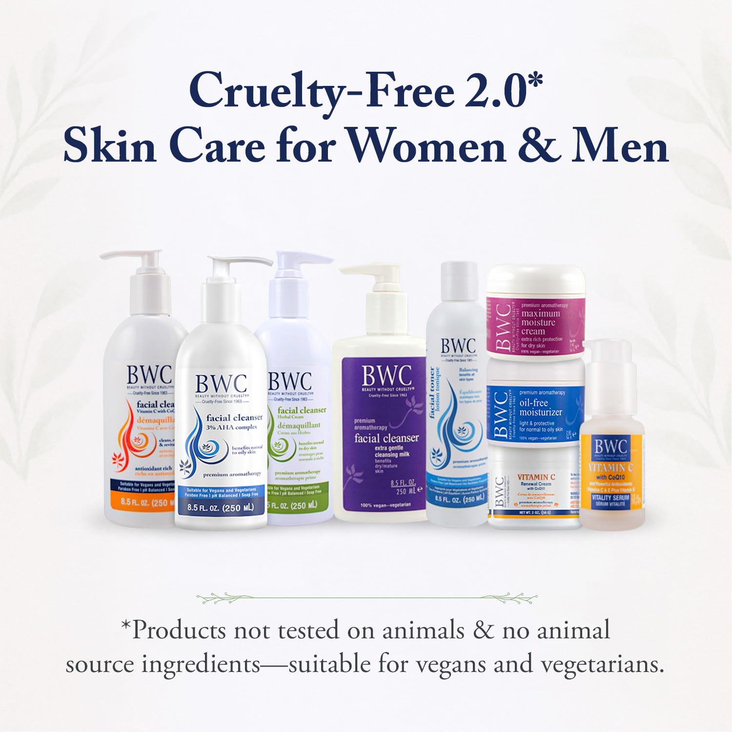 Beauty Without Cruelty AHA Facial Cleanser – Exfoliating Face Wash for Normal to Oily Skin | Vegan & Cruelty-Free | 8.5 Fl Oz