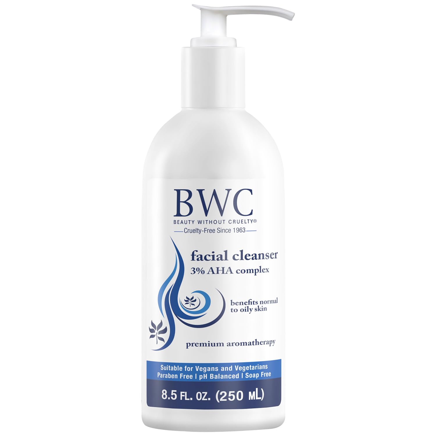 Beauty Without Cruelty AHA Facial Cleanser – Exfoliating Face Wash for Normal to Oily Skin | Vegan & Cruelty-Free | 8.5 Fl Oz